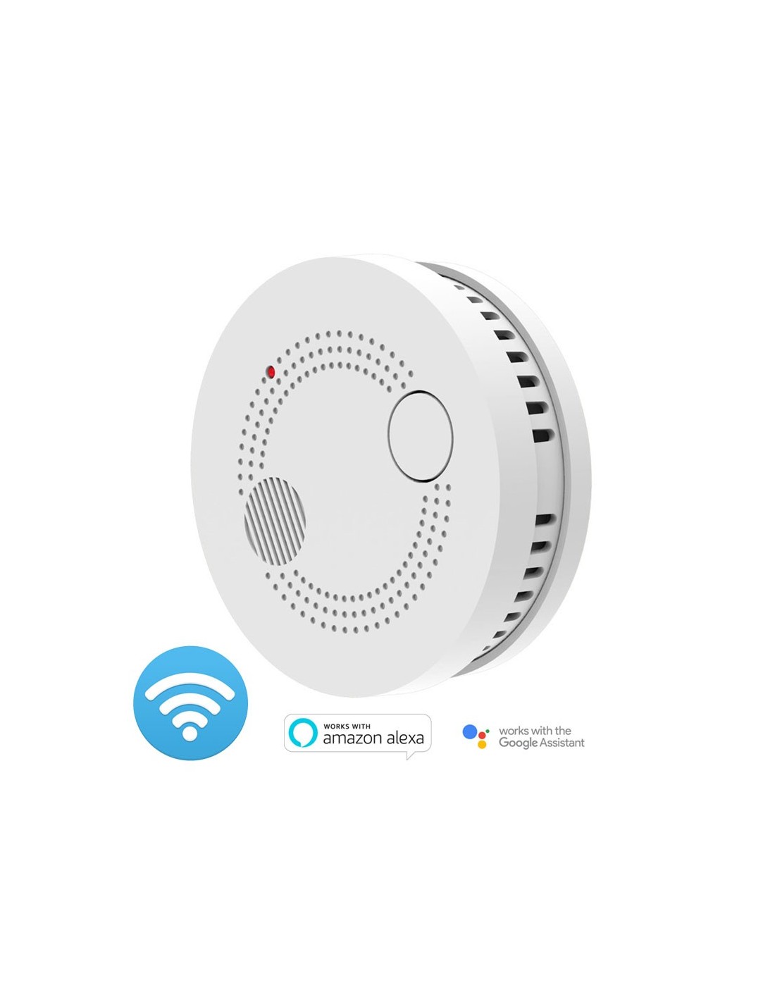 WIFI smoke detector connected with App compatible Alexa ...