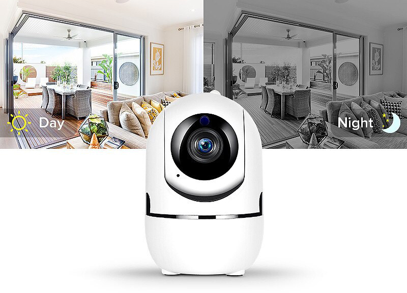 Caméra Surveillance WiFi Intérieure 360°, FHD 1080P